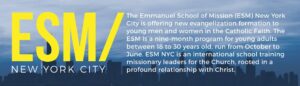 Bienvenue à l'ESM New York ! ESM New York header2