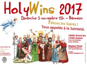 Belgique : HolyWins2017 avec saint Jean Berchmans HolyWins2017 invitation 20x10