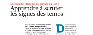 Migrations : apprendre à scruter les signes des temps Banner IEV 338