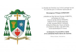 Mgr Philippe Christory en marche vers Chartres ! 15 avril ordination episcopale de mgr christory 1