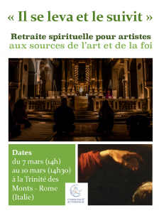 Une retraite à Rome pour ressourcer les artistes, en mars 2019 affiche 2019 Artistes Rome
