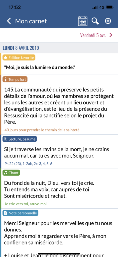 Dieu avec Nous : une nouvelle version pour l'appli de prière quotidienne carnet