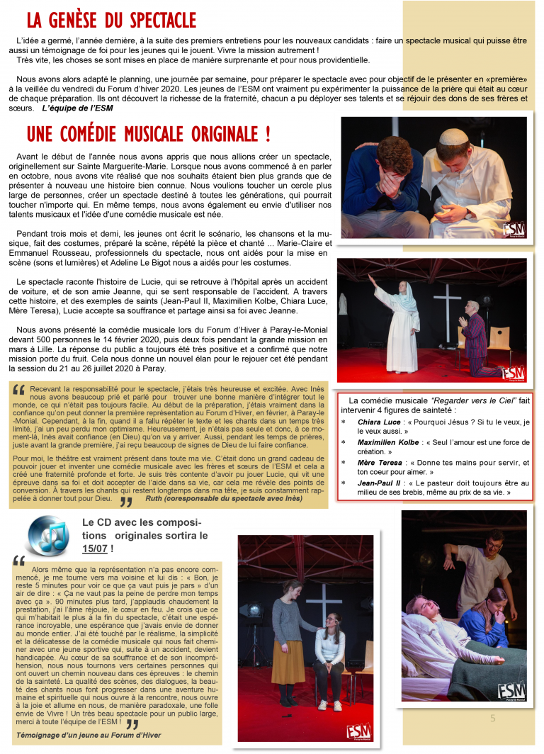 L'ESM Paray lance son premier album ! ESM Paray Newsletter juin2020 FR 5