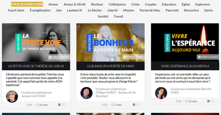 7 bons plans numériques pour soutenir sa foi Bandeau parcours Emmanuel Play screen