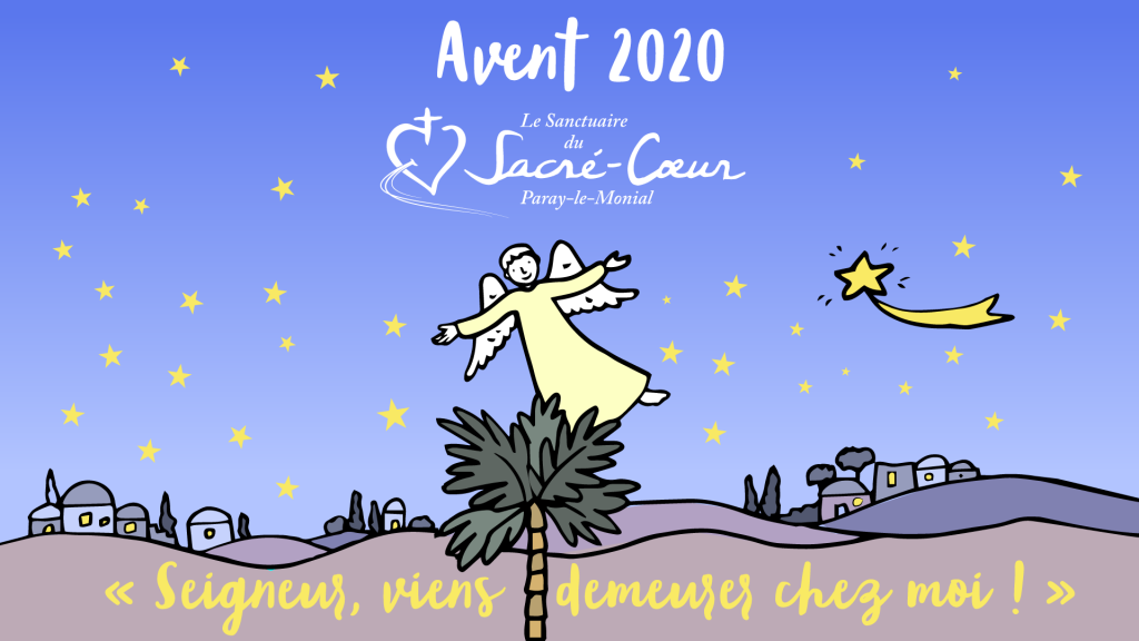 Pour l'Avent, accueillir Jésus chez nous avec le sanctuaire de Paray dessin avent 2020 v retravaillee