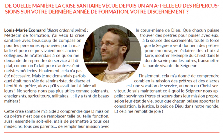 Ordinations sacerdotales et diaconales 2021 Ecomard journal diocese Bordeaux 2021