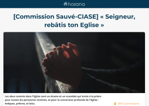 Abus sexuels dans l'Eglise : remise du rapport de la CIASE Hozana CIASE