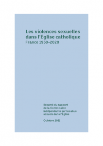 Abus sexuels dans l'Eglise : remise du rapport de la CIASE Resume rapport CIASE couverture