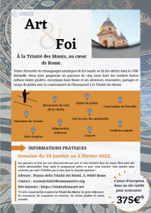 Art & Foi : un séjour à Rome, hors des sentiers battus Art et foi 2022 flyer