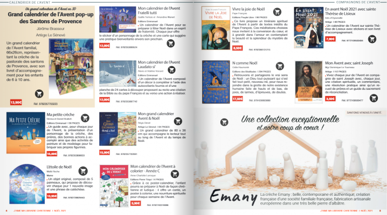 Découvrez le catalogue Noël 2021 de la Librairie de l'Emmanuel Catalogue Noel Editions 2021 extrait