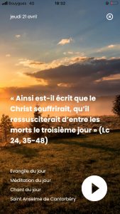 L’application Découvrir Dieu devient Prier Aujourd’hui Capture ecran