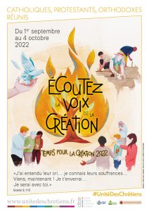“Écoutez la voix de la Création”, un temps pour prier pour la maison commune Affiche A3 Temps pour la Creation 2022