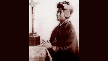 Vignette Facebook sainte Josephine Bakhita sepia