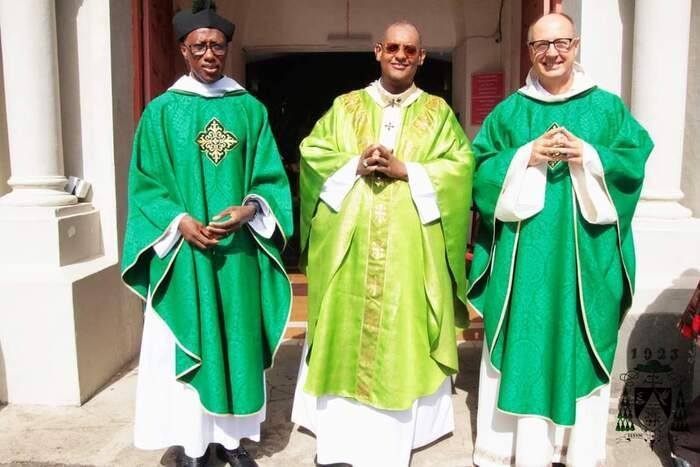 FM Balde Mgr Macaire et Martin Lagace